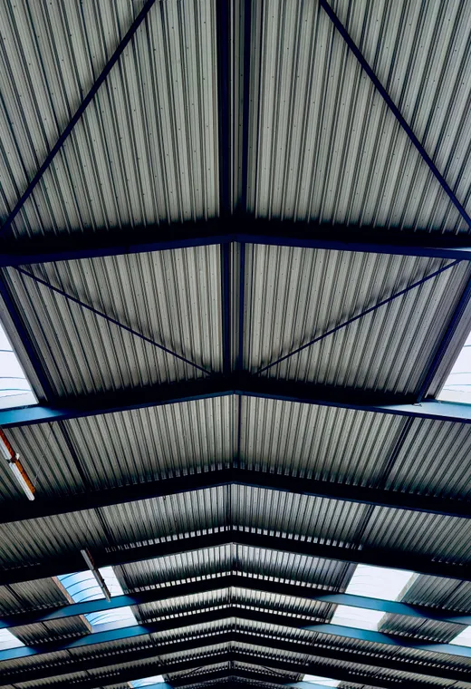Toiture d'un bâtiment industriel